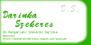 darinka szekeres business card